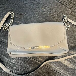 Dana Buchman Gray Crossbody Bag with Metallic Accents